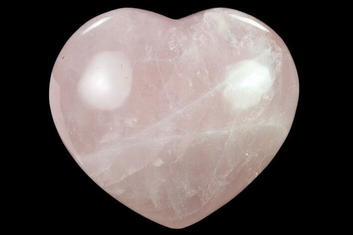 Polished Rose Quartz Heart - Madagascar #134802